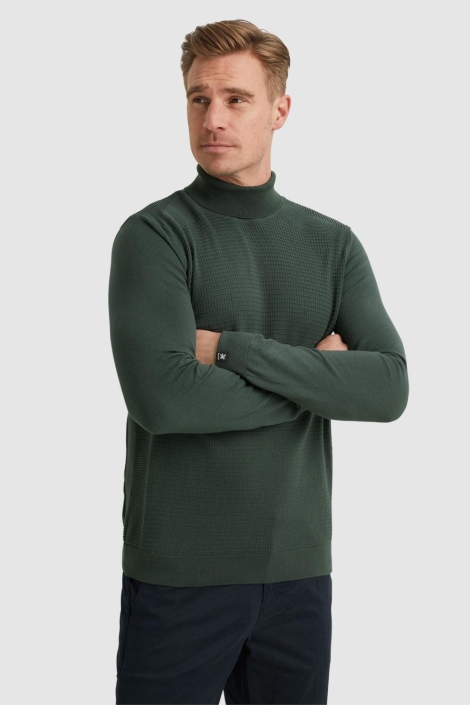 Vanguard groene heren trui | Model zijaanzicht