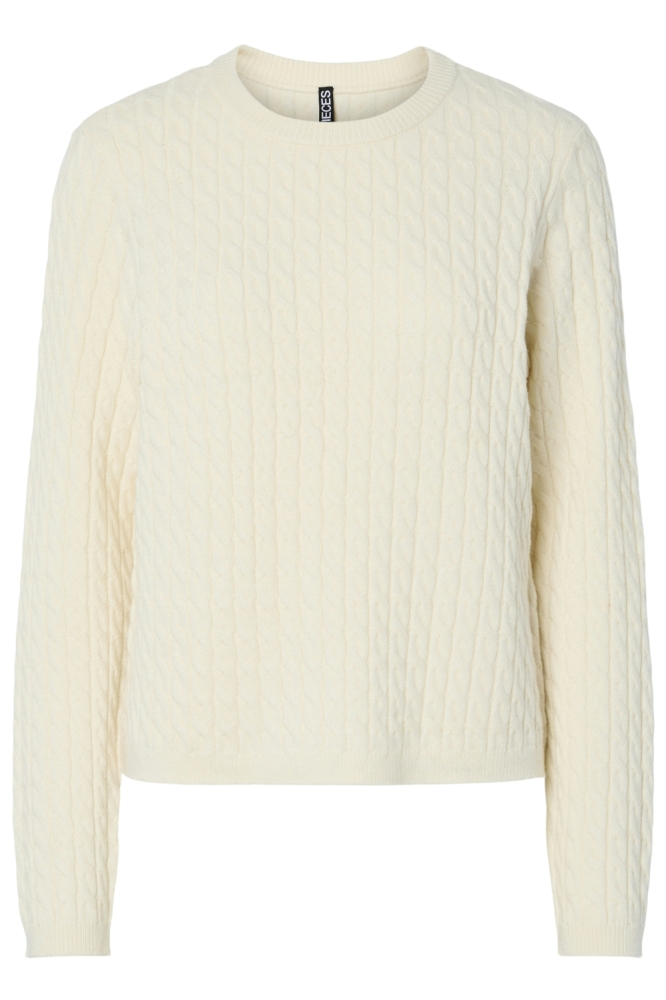 Pieces beige dames trui | Vooraanzicht