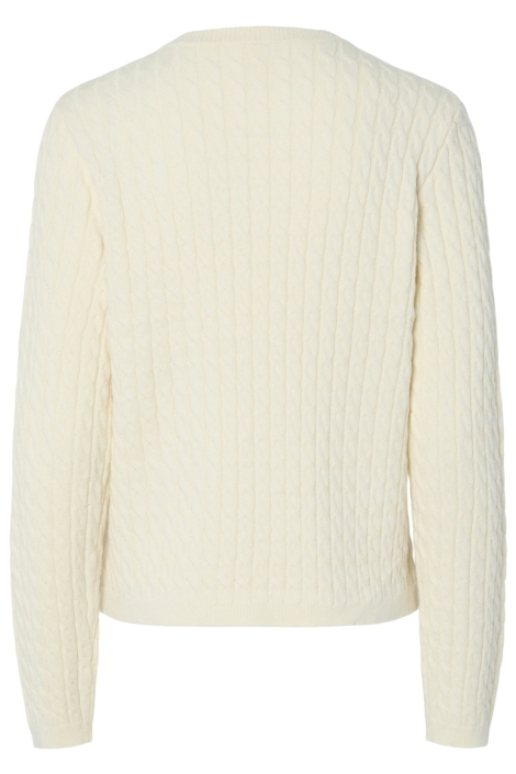 Pieces beige dames trui | Achteraanzicht