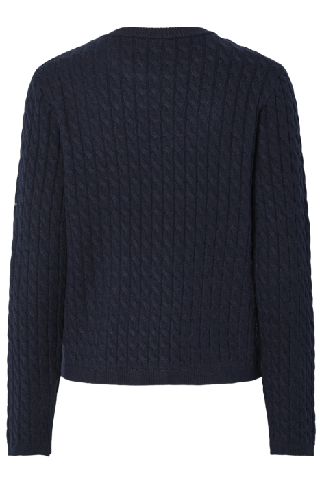 Pieces blauwe dames trui | Achteraanzicht