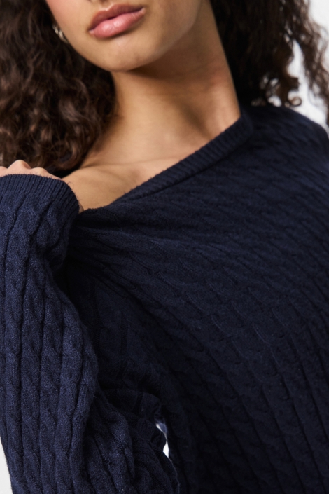 Pieces blauwe dames trui | Close up