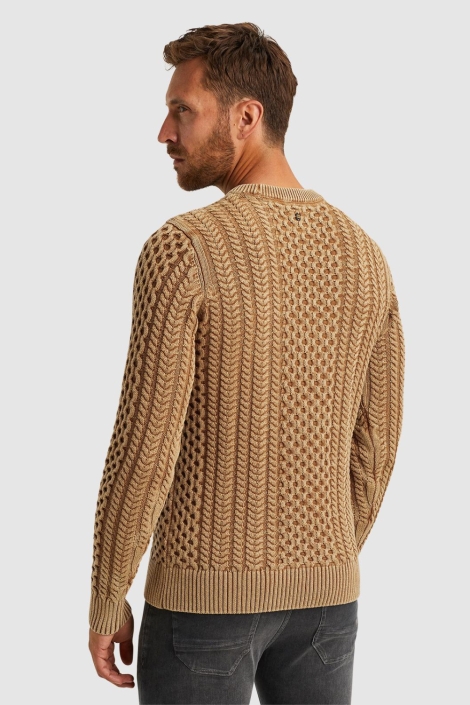 PME legend camel heren trui | Model achteraanzicht