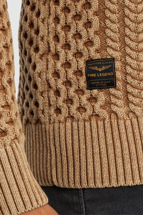 PME legend camel heren trui | Close up