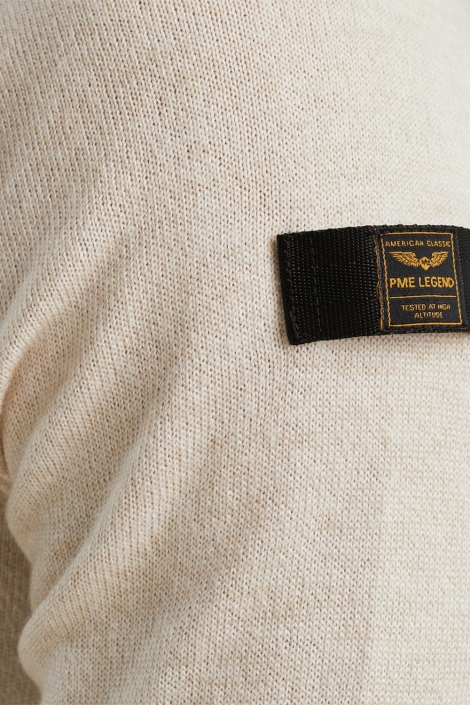 PME legend beige heren trui | Close up