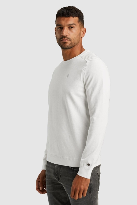 Cast Iron witte heren trui | Model zijaanzicht