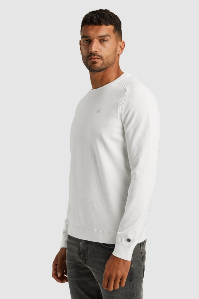 Cast Iron witte heren trui | Model zijaanzicht