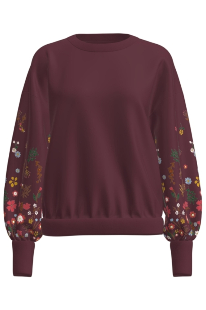 Only bordeaux dames sweater | Vooraanzicht