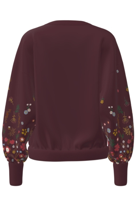 Only bordeaux dames sweater | Achteraanzicht