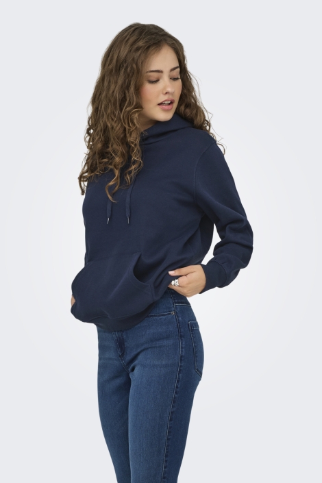 Only blauwe dames sweater | Model vooraanzicht