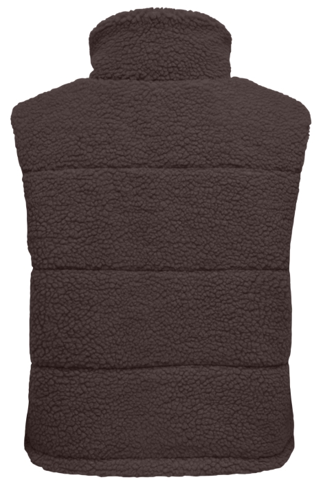 Only bruine dames gilet | Achteraanzicht
