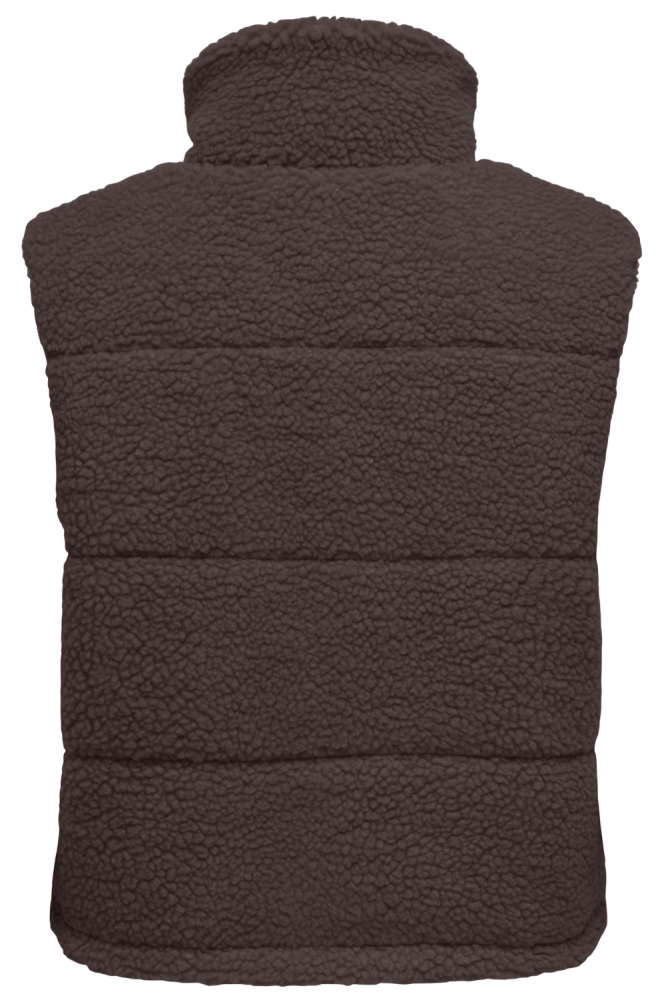 Only bruine dames gilet | Achteraanzicht