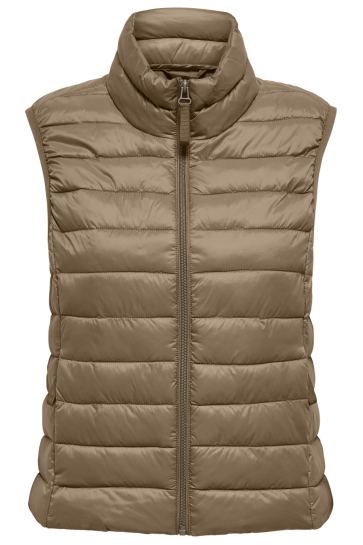 Only ONLTAHIA LW QUILTED WAISTCOAT OTW N 15351970 COCOA CREME
