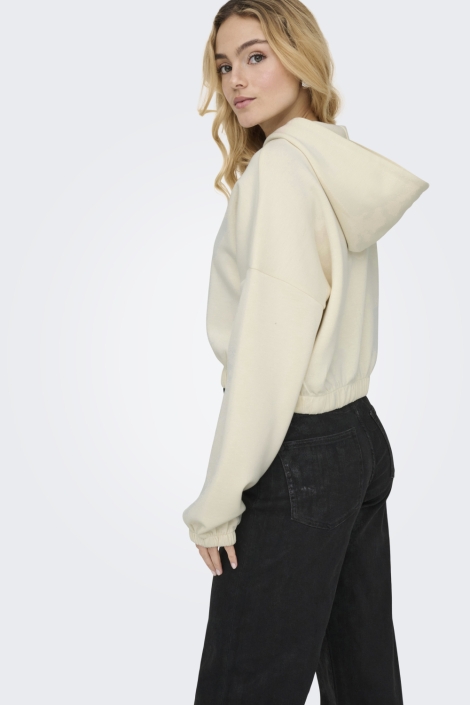 Only beige dames vest | Model achteraanzicht