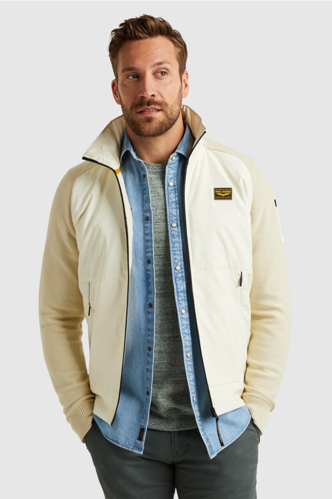 PME legend beige heren vest | Model vooraanzicht