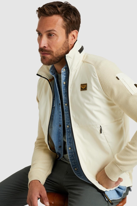 PME legend beige heren vest | Model zijaanzicht