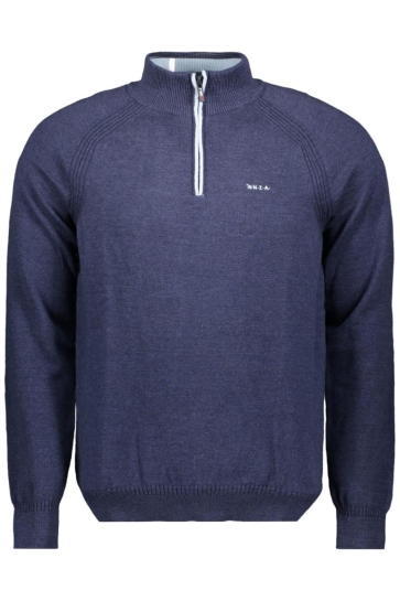 NZA Trui PULLOVER HALF ZIP 25GN430 1681 Navy Ocean Melange
