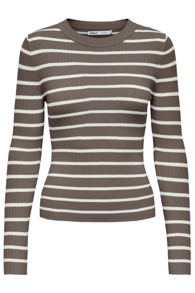 Only bruine dames trui | Vooraanzicht