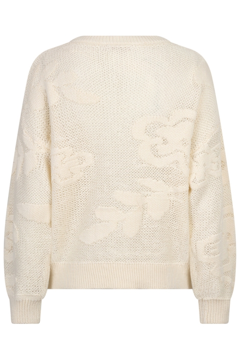 EsQualo beige dames trui | Achteraanzicht