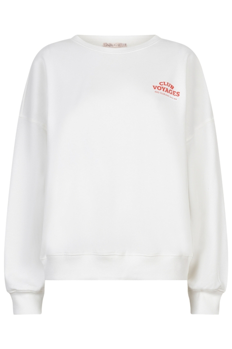 EsQualo witte dames sweater | Vooraanzicht