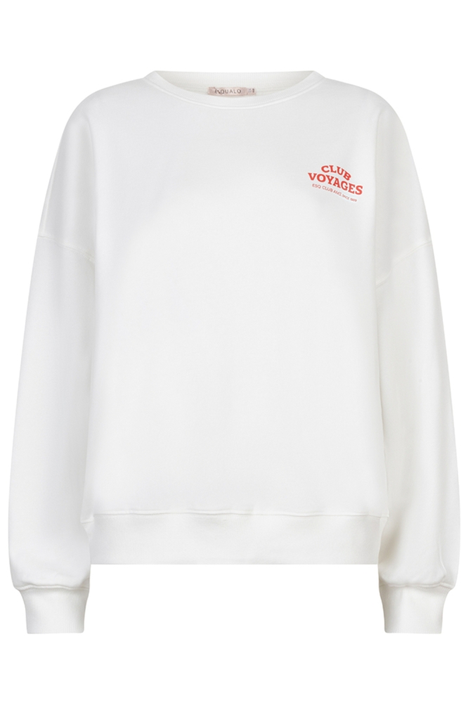 EsQualo witte dames sweater | Vooraanzicht