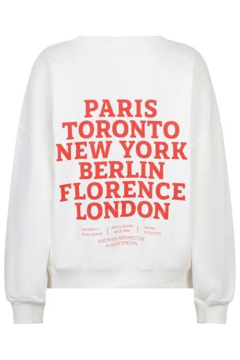 EsQualo witte dames sweater | Achteraanzicht