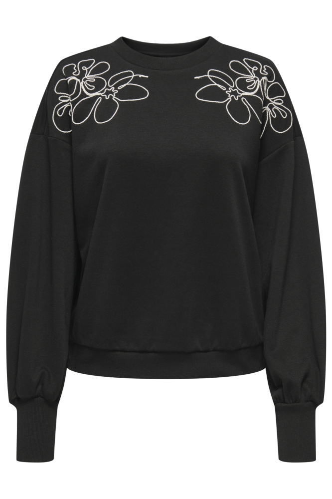Only zwarte dames sweater | Vooraanzicht