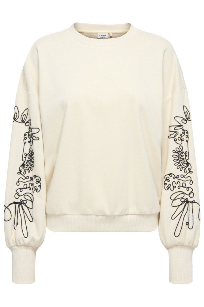 Only beige dames sweater | Vooraanzicht