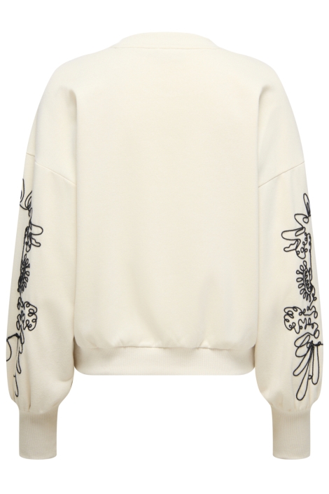 Only beige dames sweater | Achteraanzicht