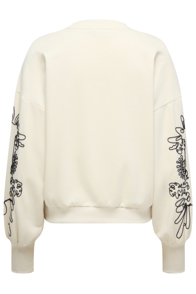 Only beige dames sweater | Achteraanzicht