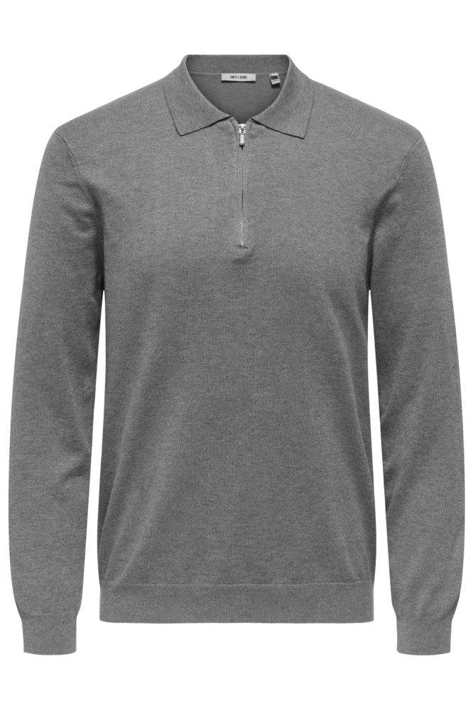 Only & Sons grijze heren trui | Vooraanzicht
