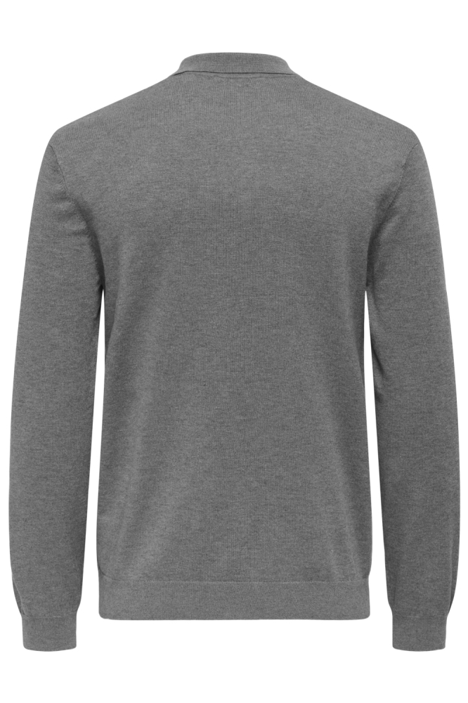Only & Sons grijze heren trui | Achteraanzicht