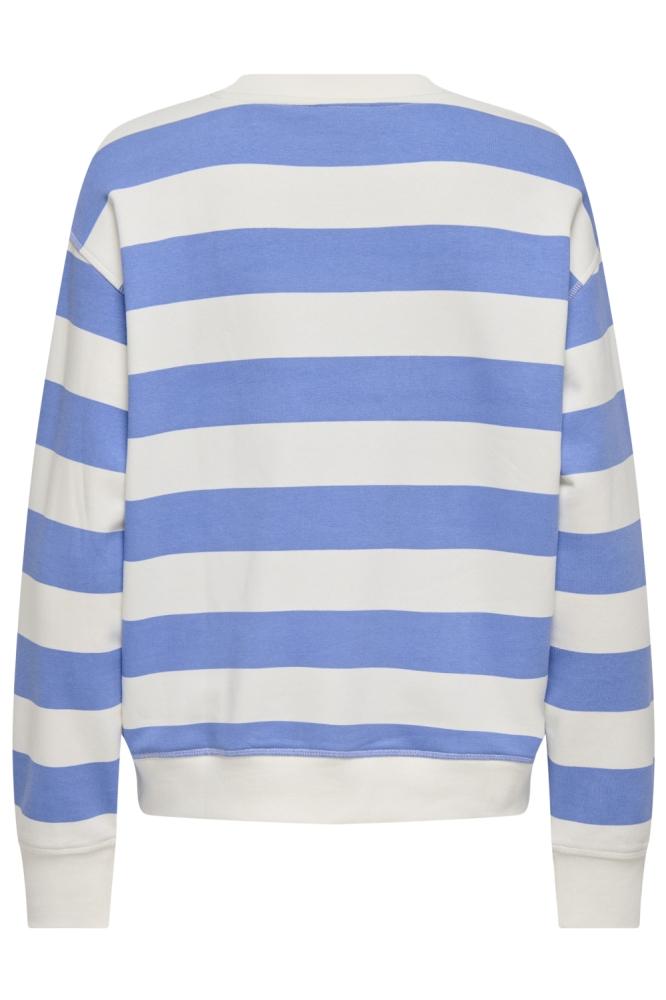 Jacqueline de Yong blauwe dames sweater | Achteraanzicht