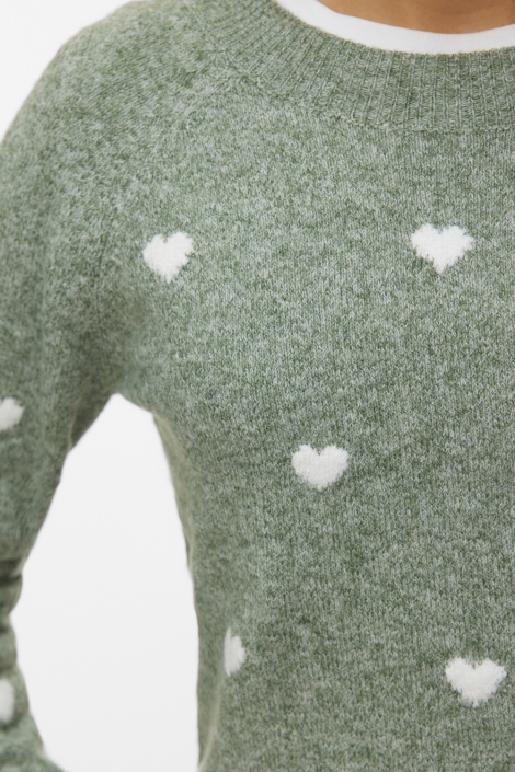 Vero Moda groene dames trui | Close up