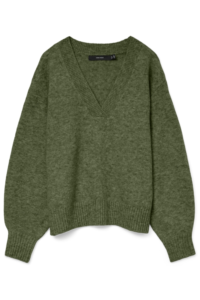 Vero Moda groene dames trui | Vooraanzicht