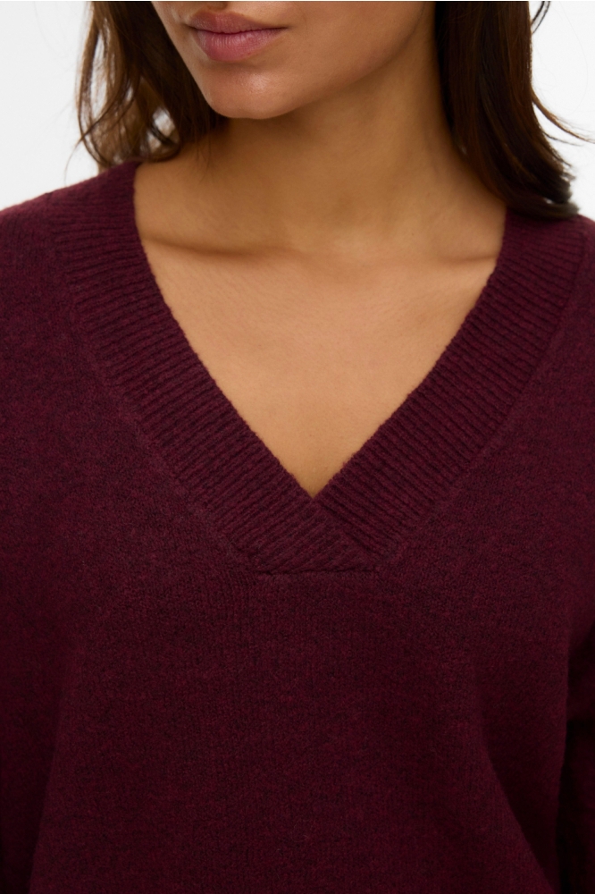 Vero Moda bordeaux dames trui | Close up