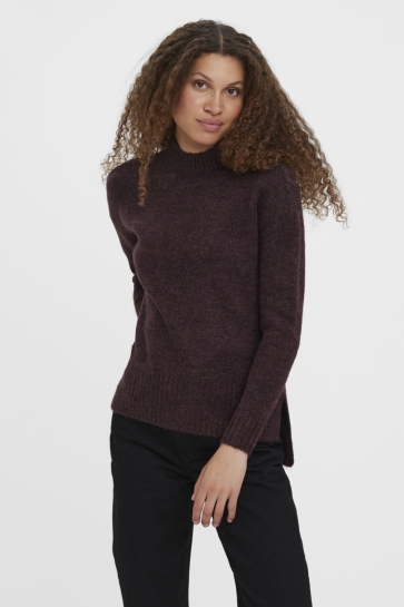 Vero Moda VMLEFILE OVERSIZE BOXY BLOUSE NOOS 10269229 Winetasting/W. MELANGE