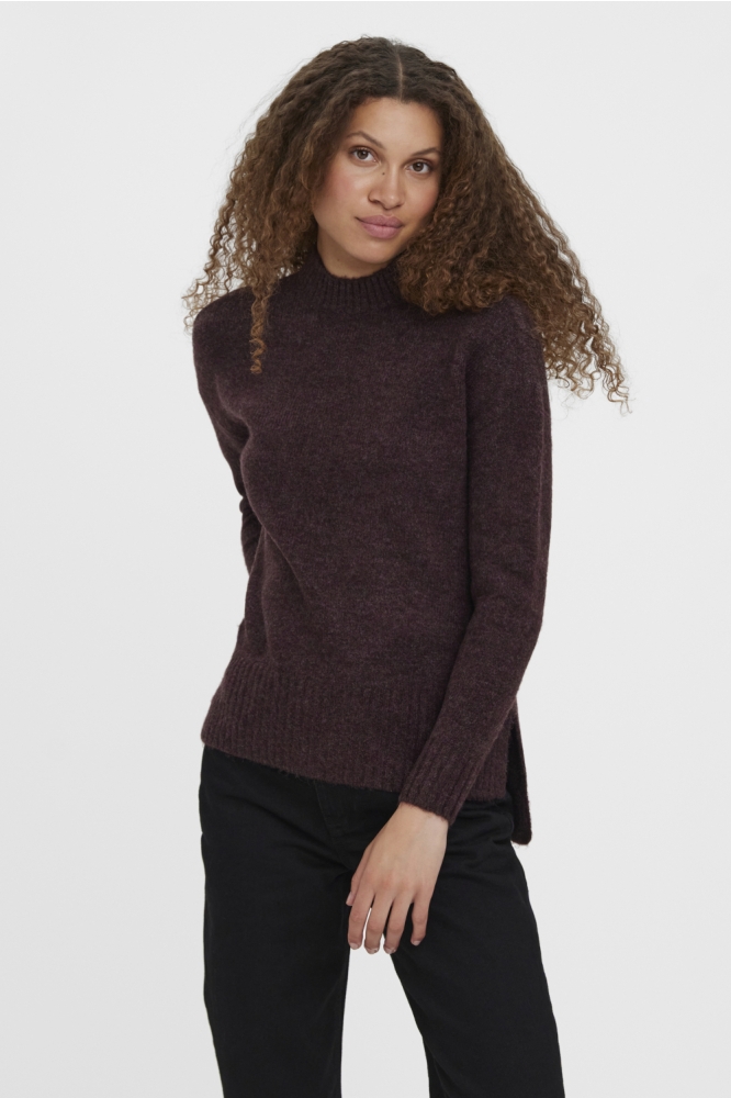 Vero Moda bordeaux dames trui | Model vooraanzicht