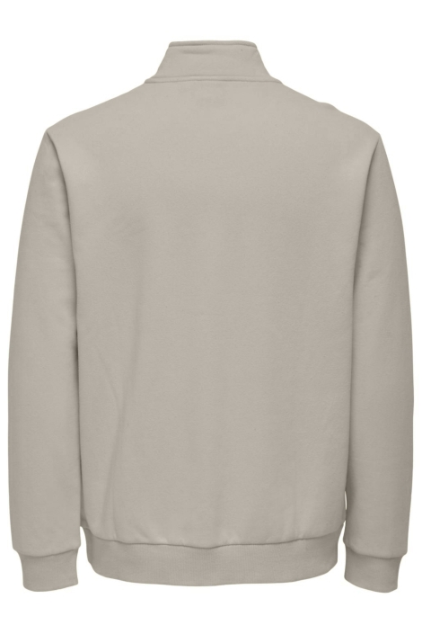 Only & Sons beige heren sweater | Achteraanzicht