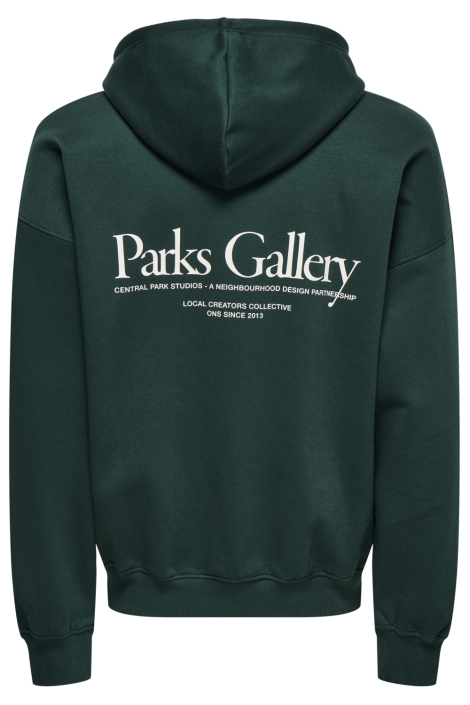 Only & Sons groene heren sweater | Achteraanzicht