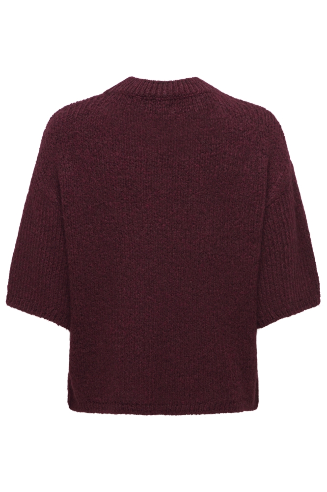 Jacqueline de Yong bordeaux dames trui | Achteraanzicht