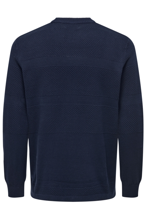 Only & Sons blauwe heren trui | Achteraanzicht