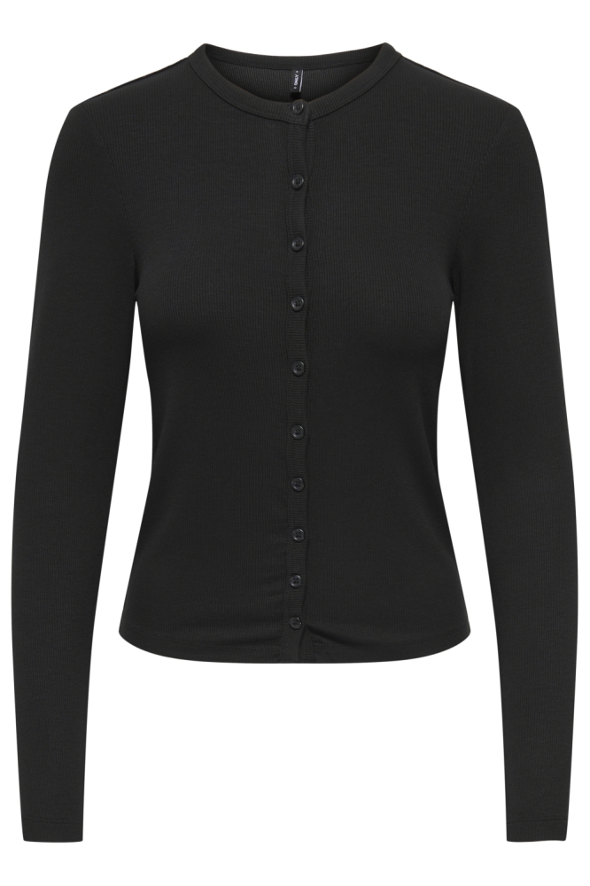 Only zwarte dames vest | Vooraanzicht