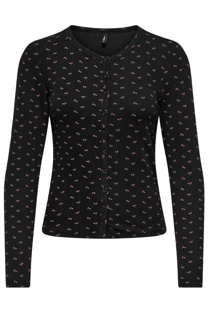 Only zwarte dames vest | Vooraanzicht