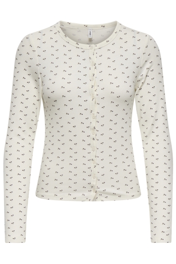 Only ONLNORA L/S CARDIGAN CS JRS 15370900 Cloud Dancer/Little flo