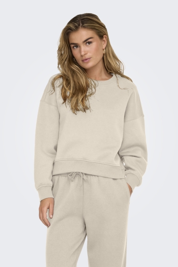 Only Trui ONLBEST LIFE L/S CREW NECK SWT NOOS 15338727 Pumice Stone