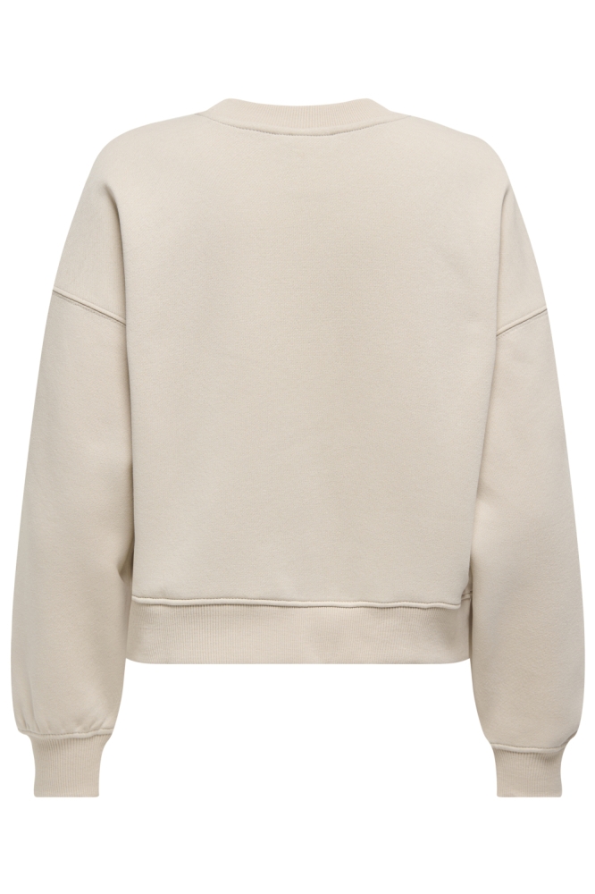 Only ecru dames sweater | Achteraanzicht