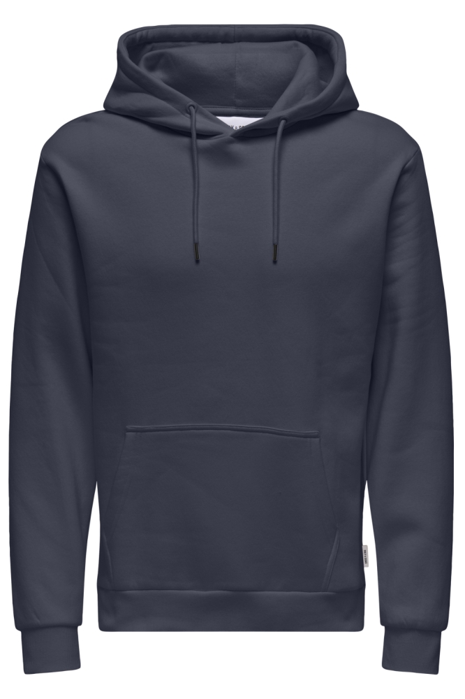 Only & Sons blauwe heren sweater | Vooraanzicht