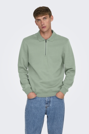 Only & Sons Polo ONSABBOTT REG LS POLO 22030633 ICEBERG GREEN