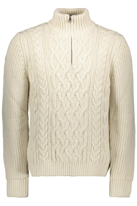 Superdry ecru heren trui | Vooraanzicht