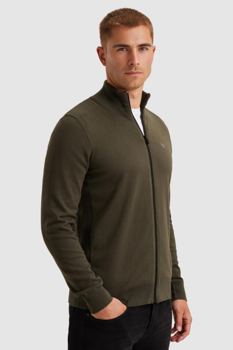 PME legend groene heren vest | Model zijaanzicht